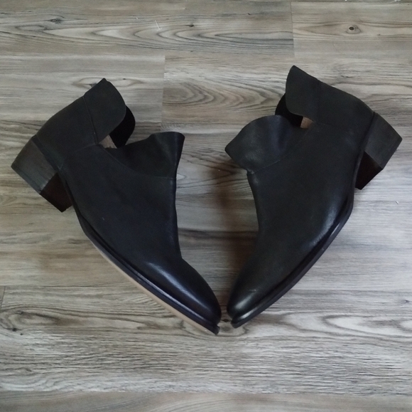 Seychelles Bait Black Block Heel Ankle Boot Size 10 - Picture 1 of 4